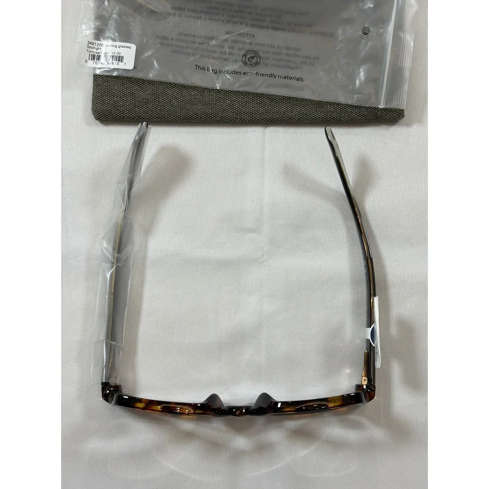 Peepers Spotlight Tortoise Square Blue Light Reading Glasses +2.00 Oprahs Fav
